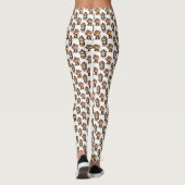 Leggings Conception de motif singe blanc (Dos)