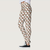 Leggings Conception de motif singe blanc (Gauche)