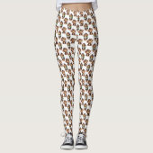 Leggings Conception de motif singe blanc (Devant)