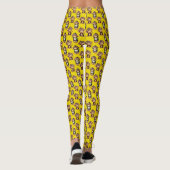 Leggings Conception de motif singe jaune  (Dos)