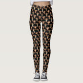 Leggings Conception de motif singe noir (Devant)
