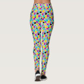 Leggings Conception de motifs transparents colorés mignons (Dos)