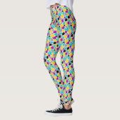 Leggings Conception de motifs transparents colorés mignons (Gauche)