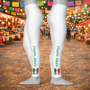 Leggings Conception de nom de drapeau du Mexique personnali