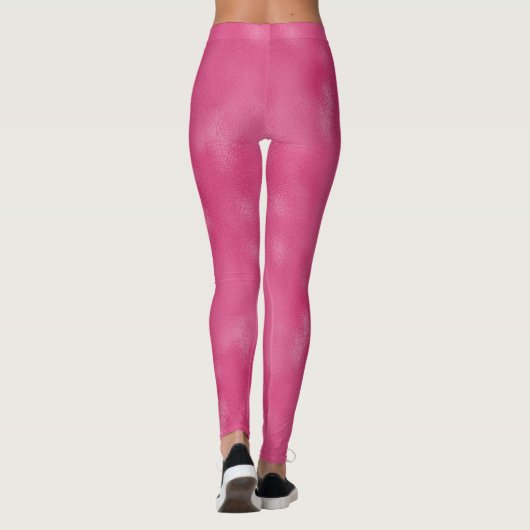 Leggings Conception de nuage rose chaud (Dos)