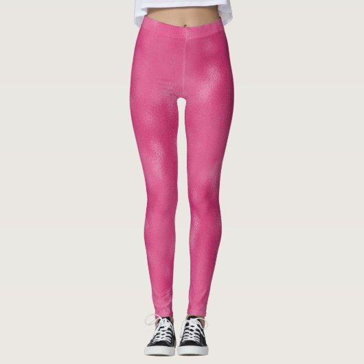 Leggings Conception de nuage rose chaud (Devant)