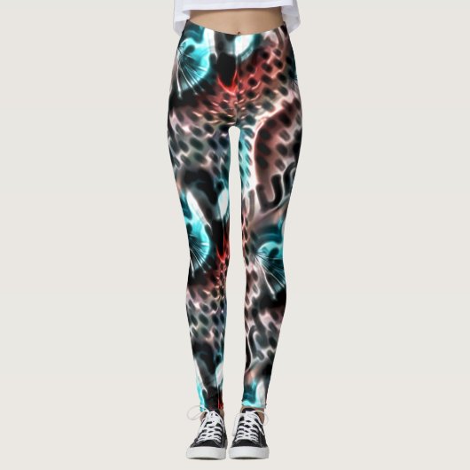 Leggings Conception de panneaux perforés avec des gouttes d (Devant)