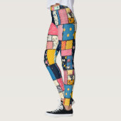 Leggings Conception de Patchwork adorable, Motif Joueur (Gauche)