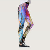 Leggings Conception de peinture sur ajusté serré mignon (Droite)
