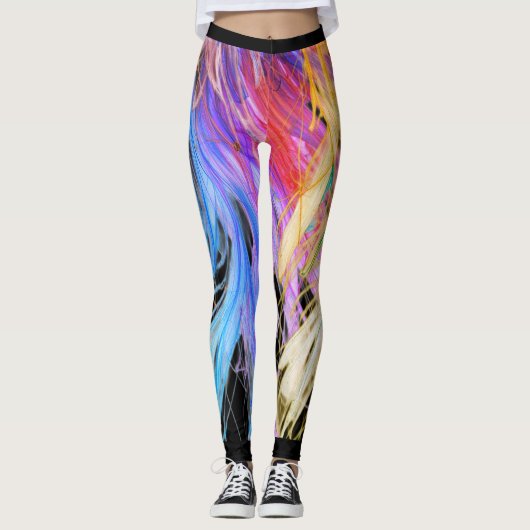 Leggings Conception de peinture sur ajusté serré mignon (Devant)