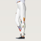 Leggings conception de perroquet et papillons à l'aquarelle (Gauche)