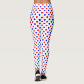 Leggings Conception de points noirs blancs rouges bleus  (Dos)