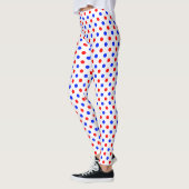 Leggings Conception de points noirs blancs rouges bleus  (Gauche)