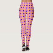 Leggings Conception de points polka rose bleu jaune (Dos)