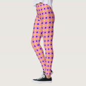 Leggings Conception de points polka rose bleu jaune (Gauche)