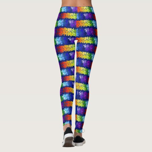 Leggings Conception de puzzle d'arc-en-ciel de (Dos)