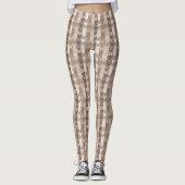 Leggings Conception de rayures de papillon de terre neutre (Devant)