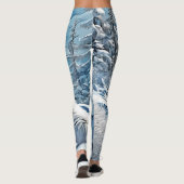 Leggings Conception de scène de renard aux yeux bleus (Dos)