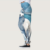Leggings Conception de scène de renard aux yeux bleus (Gauche)