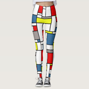 Leggings Conception de style de Mondrian