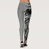 Leggings Conception de tête de Lions Argent (Dos)
