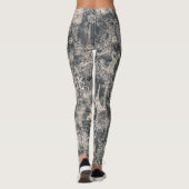 Leggings Conception de toile de Paris noir élégant (Dos)