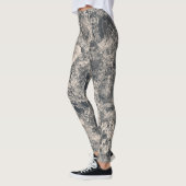 Leggings Conception de toile de Paris noir élégant (Gauche)