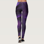 Leggings Conception de torsion violette foncée (Dos)