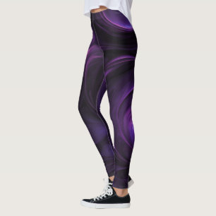 Leggings Conception de torsion violette foncée