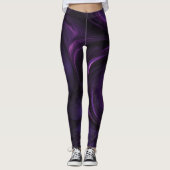 Leggings Conception de torsion violette foncée (Devant)