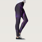 Leggings Conception de torsion violette foncée (Droite)
