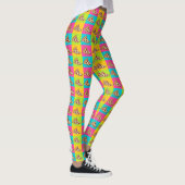 Leggings Conception de tranches de pizza lumineuses (Droite)