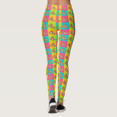 Leggings Conception de tranches de pizza lumineuses (Dos)