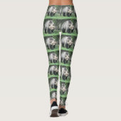 Leggings Conception de tuile de forêt d'ours grizzly (Dos)