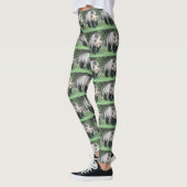 Leggings Conception de tuile de forêt d'ours grizzly (Gauche)