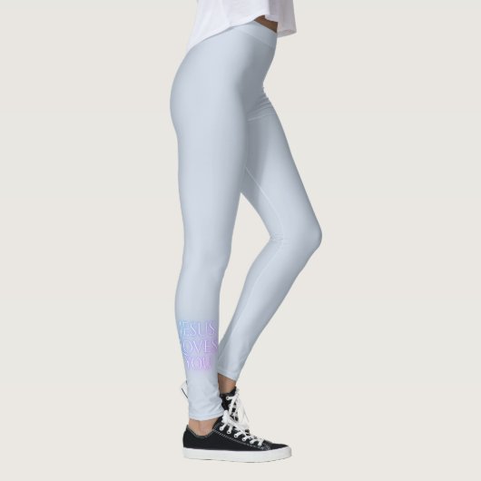 Leggings Conception de typographie chrétienne Jésus aime (Droite)