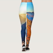 Leggings Conception de vallée montagneuse majestueuse (Dos)