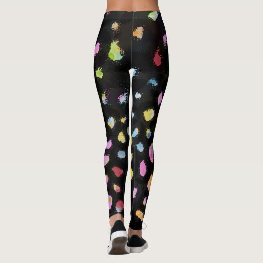 Leggings Conception d'écran arc-en-ciel sur Arrière - plan (Dos)