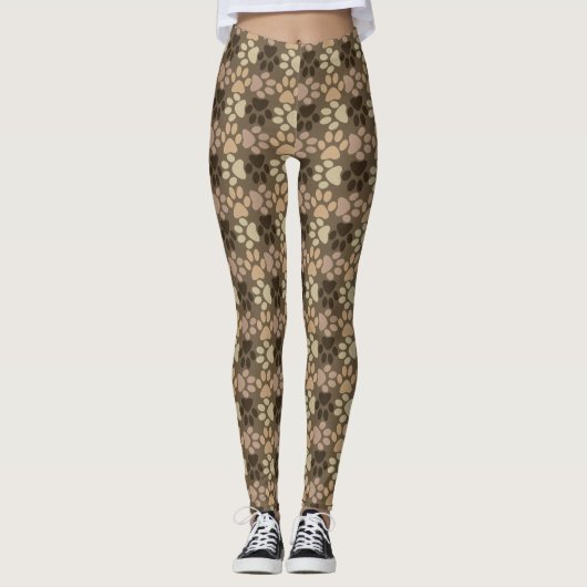 Leggings Conception d'empreinte de patte (Devant)