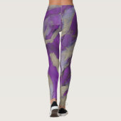 Leggings Conception d'encre violet/or (Dos)