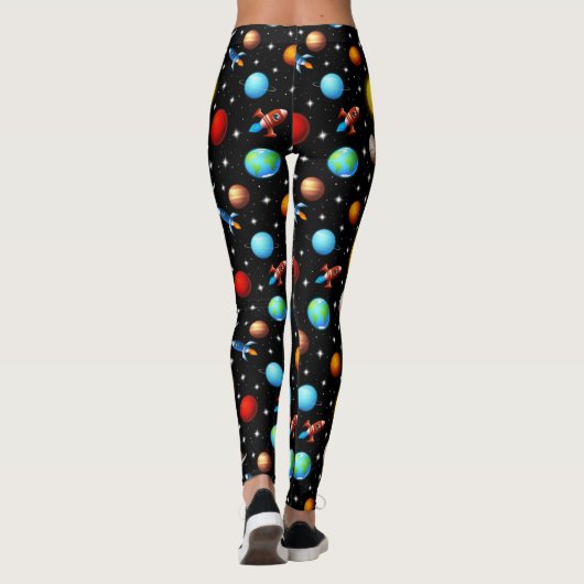 Leggings Conception des planètes de vérification spatiale (Dos)