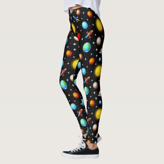 Leggings Conception des planètes de vérification spatiale (Gauche)