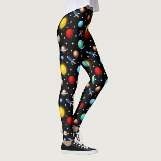 Leggings Conception des planètes de vérification spatiale (Droite)