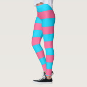 Leggings Conception des rayures rose et bleu (Gauche)