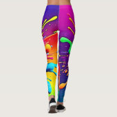 Leggings Conception d'explosion de peinture vibrante (Dos)