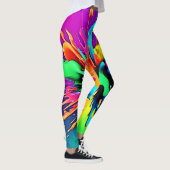 Leggings Conception d'explosion de peinture vibrante (Droite)