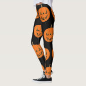 Leggings Conception d'Halloween de citrouille effrayante Ja (Gauche)