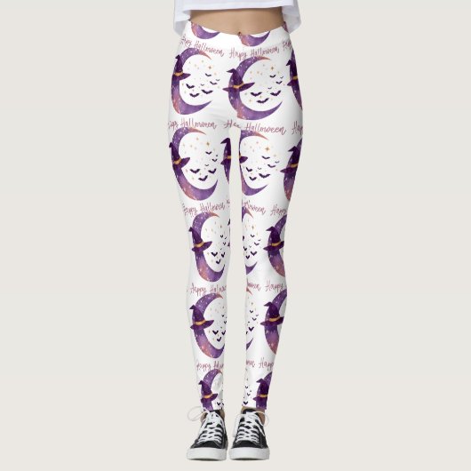 Leggings Conception d'Halloween de sorcière mystique (Devant)