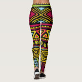 Leggings Conception d'impression de Motif multicolore afric (Dos)