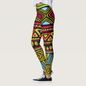 Leggings Conception d'impression de Motif multicolore afric (Gauche)